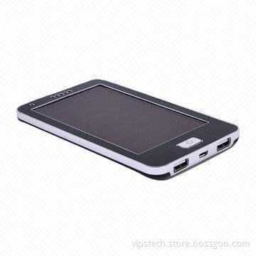 Solar mobile phone charger with 4,500mAh real capacity, used for iPhone/Samsung/Nokia